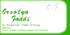 orsolya faddi business card